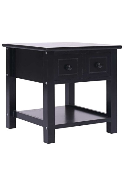 Concept Βοηθητικό τραπεζάκι, μαύρο, 40 x 40 x 40 εκ., ξύλο παουλόβνιας