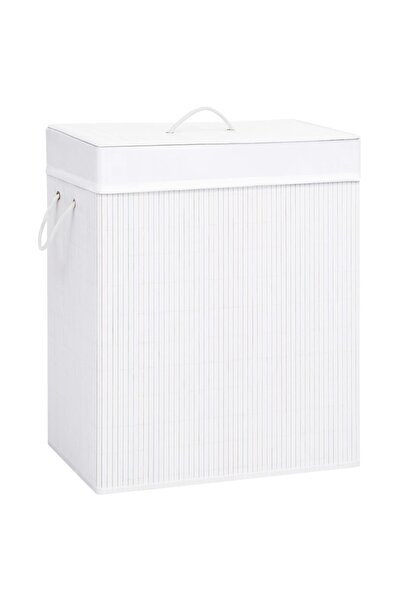 Concept Καλάθι πλυντηρίου από Μπαμπού , λευκό, 100 λίτρα