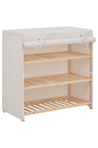 Concept Pantofar cu husă, alb, 79 x 40 x 80 cm, material textil