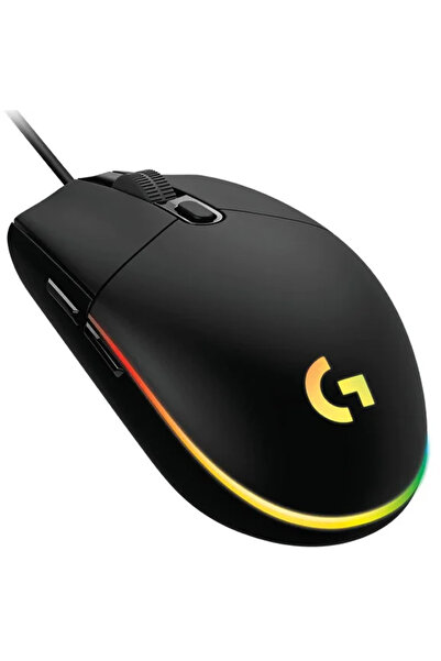 logitech G203 gaming mouse, RGB LightSync lighting, Black