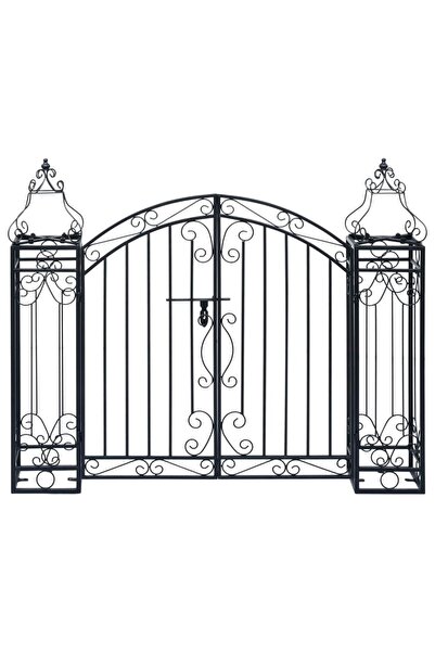 Concept Poartă de grădină ornamentală, 122 x 20,5 x 100 cm, fier forjat