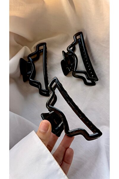 YOYYO 3-Pack Transparent Geometric Large Size Hair Clip - Modern Design Stron...