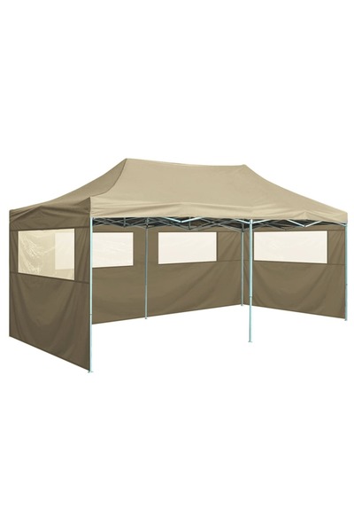 Concept Cort de petrecere pliabil cu 4 pereți, crem, 3 x 6 m, oțel