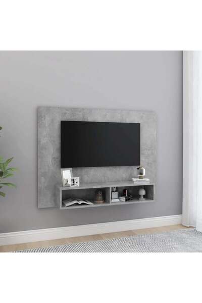 Concept Comodă TV de perete, gri beton, 120x23,5x90 cm, PAL