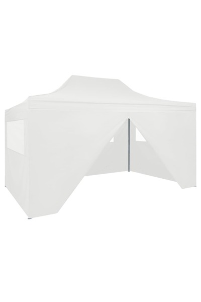 Concept Cort de petrecere pliabil cu 4 pereți, alb, 3 x 4,5 m