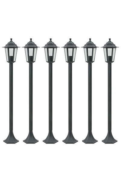 Concept Stâlp iluminare grădină 6 buc. E27 110 cm aluminiu verde închis