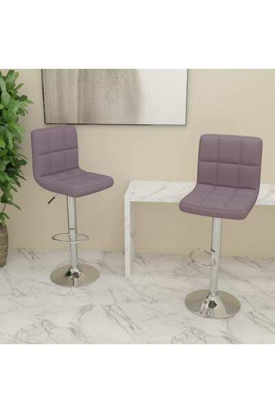 Concept Σκαμπό μπαρ, 2 τεμ., γκρι-μπεζ, ύφασμα