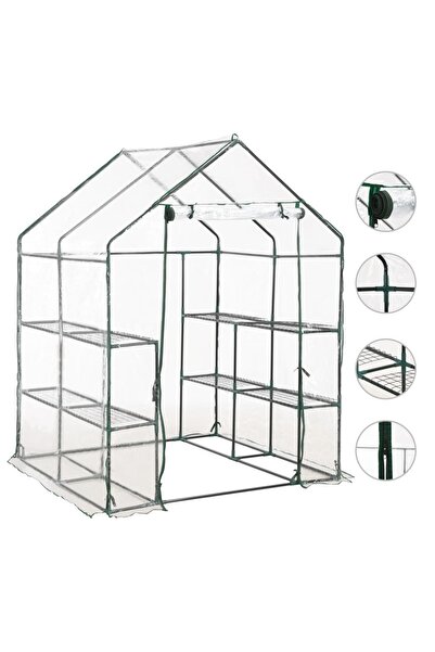 Concept Θερμοκήπιο με 8 ράφια, 143 x 143 x 195 εκ.