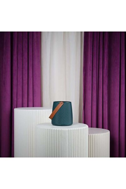 Yarn World مزهرية زهور بلاستيكية خضراء