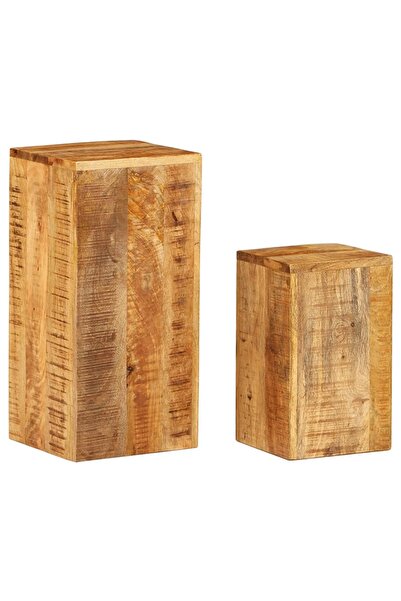 Concept Βοηθητικά τραπεζάκια, 2 τεμ., από μασίφ ξύλο μάνγκο
