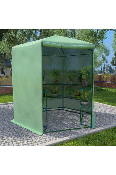 Concept Seră cu rafturi, 227 x 223 cm, oțel