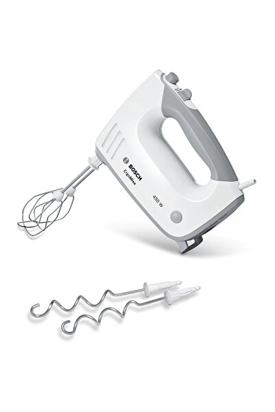 Bosch Mixer de mana ErgoMixx MFQ364V0, 450 W, 0.6 l, 5 viteze + Turbo, Alb