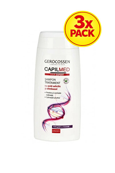 GEROCOSSEN 3x PACK Capilmed Treatment Shampoo with Salicylic Acid and Climbaz...