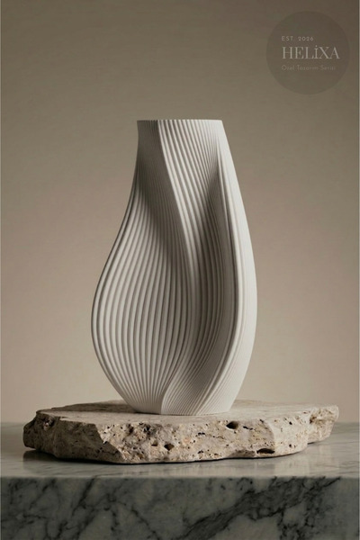 Smile3D Bohem Stil Özgün Formlu Dekoratif Vazo – 3D Yazıcı Üretimi – Lisanslı...