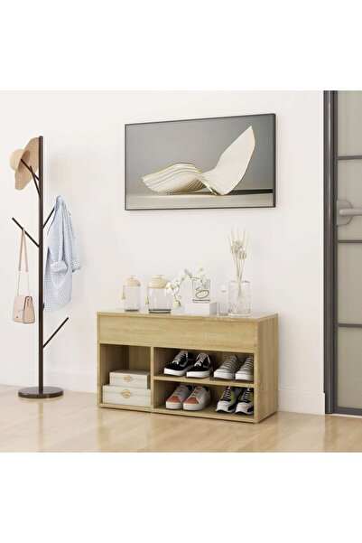 Concept Banchetă pantofar, stejar sonoma, 80x30x45 cm, PAL