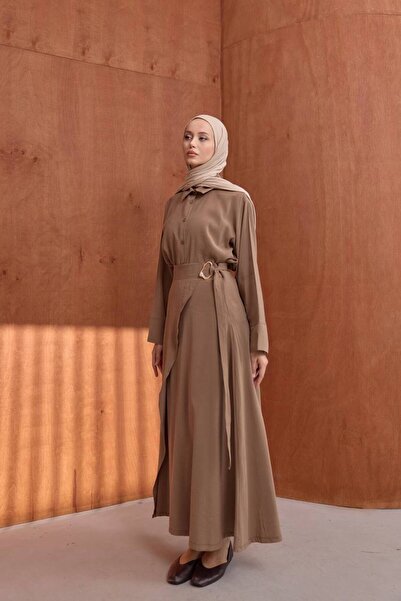 JESSE STORY Women's Modal Kupra Shirt-Skirt Set Code:Js26Takim002