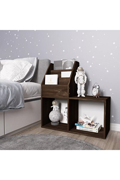 Concept Raft de reviste pentru copii, stejar afumat, 71x30x78,5 cm PAL