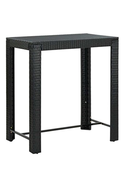 Concept Masă de bar de grădină, negru, 100 x 60,5 x 110,5 cm, poliratan