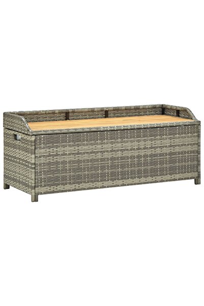 Concept Παγκάκι αποθήκευσης κήπου, γκρι, 120 cm, πολυρατάν