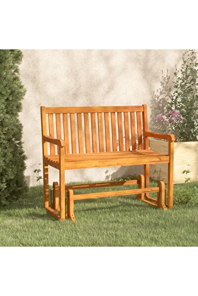 Concept Κουνιστό παγκάκι κήπου, 110 εκ., από μασίφ ξύλο ακακίας