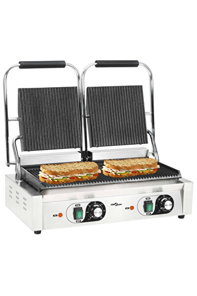 Concept Grill Panini dublu cu striații, 57x30,5x20 cm, 3600 W