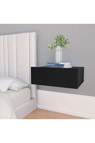 Concept Noptiere suspendate, 2 buc., negru, 40x30x15 cm, PAL