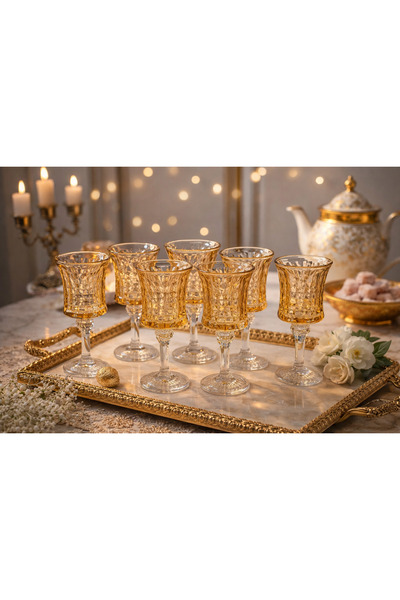 Marka HERENCIA YASEMiN AYAKLI KAHVE YANI SUNUM BARDAĞI BAL RENGi