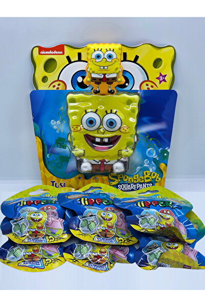 Acubens Flipperz Sünger Bob 2.Seri Hacıyatmaz Figürler 6 Adet & Yumuşak Figürlü