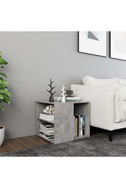 Concept Βοηθητικό τραπεζάκι, γκρι σκυροδέματος, 50x50x45 cm, μοριοσανίδα