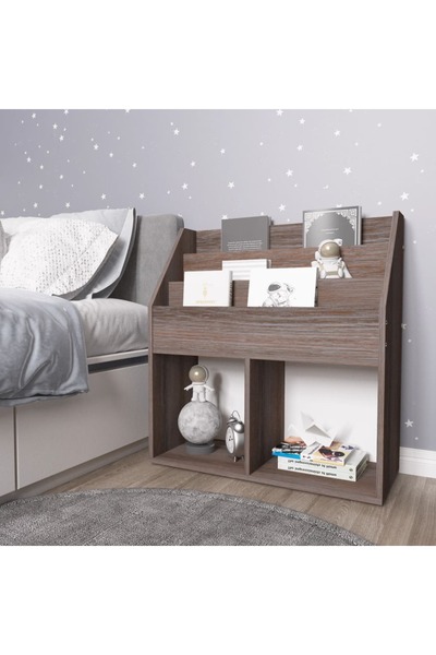 Concept Παιδική θήκη περιοδικών, γκρι δρυς sonoma, 71x30x78,5 εκ., μοριοσανίδα