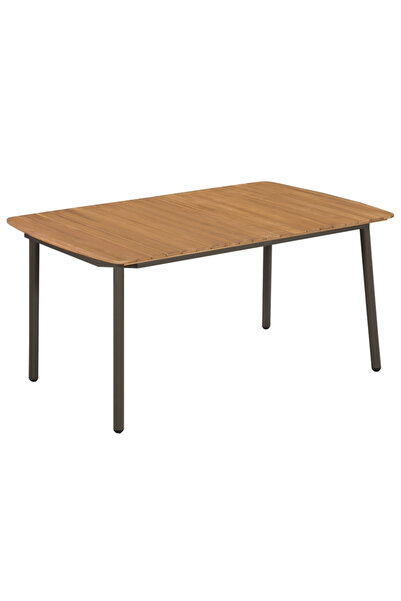 Concept Τραπέζι κήπου, 150 x 90 x 72 εκ., από μασίφ ξύλο ακακίας και ατσάλι