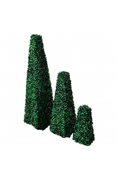Concept Set arbuști ornamentali artificiali piramidă pe tulpină, 3 buc.