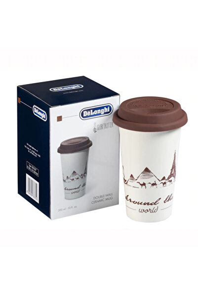 DELONGHİ Ceramic mug DLSC057, double wall Thermal, The Globetrotter, 300ml, s...