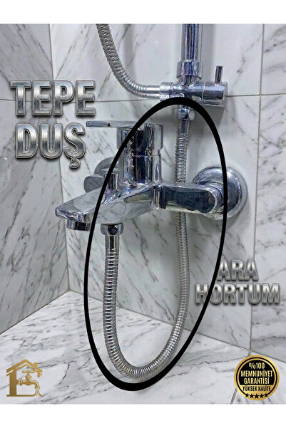 ÖVEYİK Tepe Duş Ara Bağlantı Hortumu Premium 60cm Uzunluk