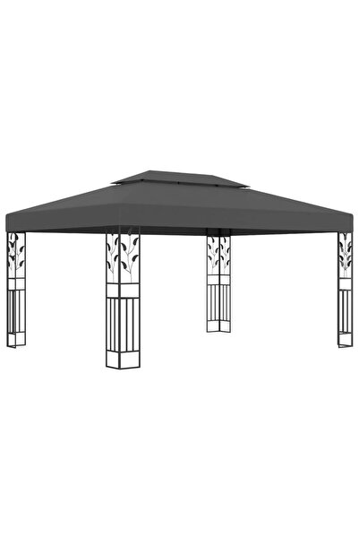 Concept Pavilion cu acoperiș dublu, antracit, 3 x 4 m