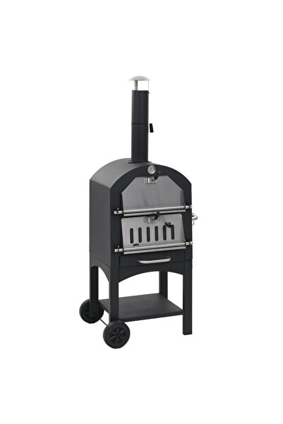 Concept Cuptor de pizza de exterior pe cărbuni piatră de copt