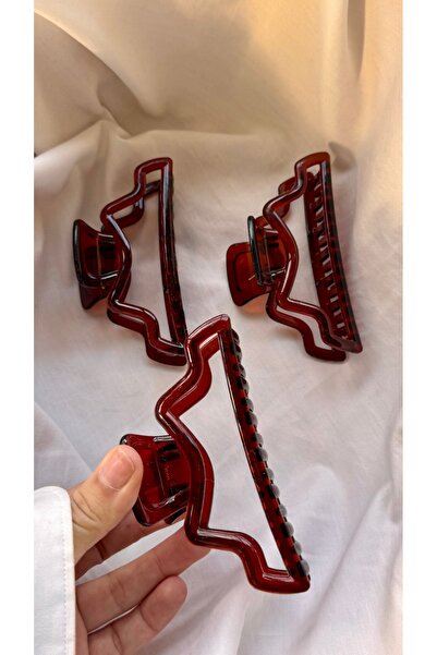 YOYYO 3-Pack Transparent Geometric Large Size Hair Clip - Modern Design Stron...