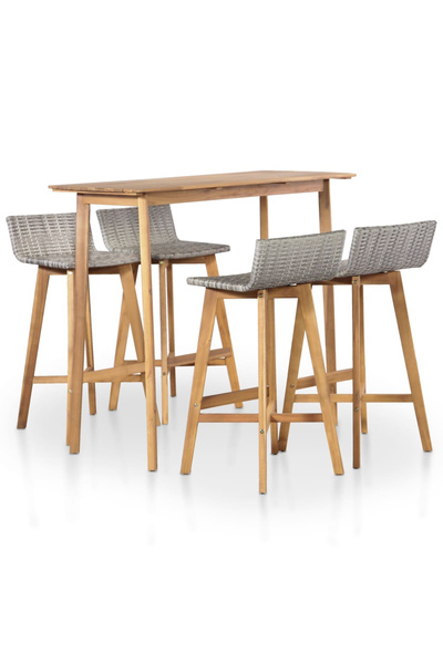 Concept Set mobilier de exterior, 5 piese, lemn masiv de acacia