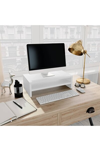 Concept Βάση οθόνης, λευκή, 42 x 24 x 13 cm, μοριοσανίδα