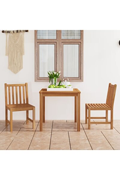 Concept Σετ επίπλων κήπου, 3 τεμάχια, από μασίφ ξύλο τικ