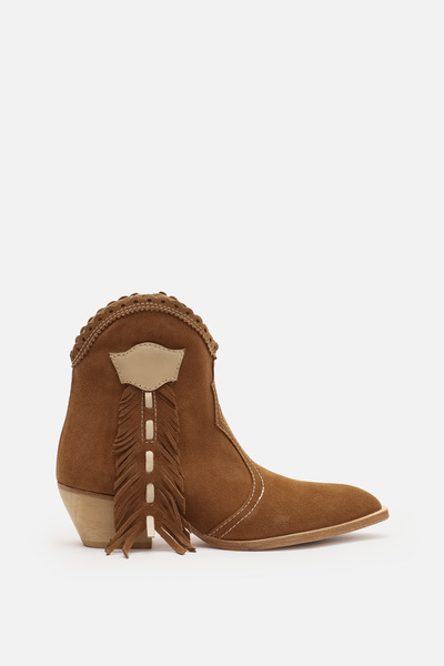 Nobrand Kanye %100 Dana Derisi Taba Süet Made in İtaly Kösele Taban Kadın Bot