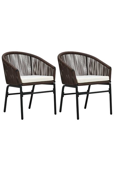 Concept Scaune de grădină, 2 buc., maro, ratan PVC