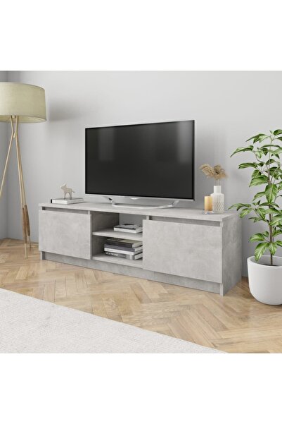 Concept Comodă TV, gri beton, 120 x 30 x 35,5 cm, PAL
