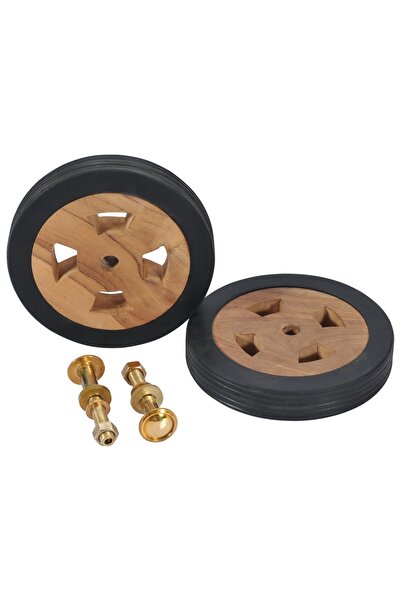 Concept Roți de rezervă pentru șezlong, 2 buc., lemn masiv de tec