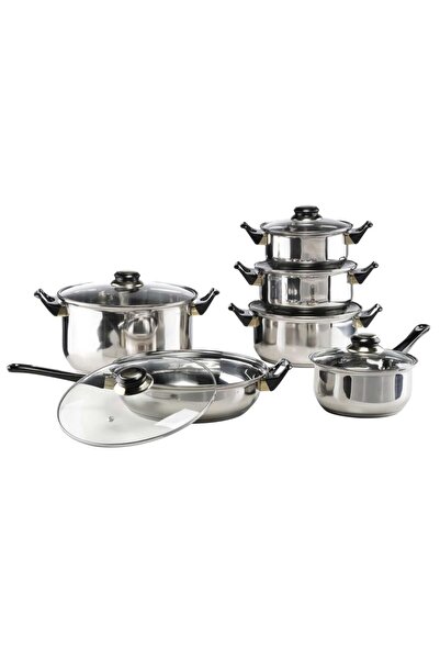 02Lady Fashion Σετ μαγειρικών σκευών HI, 12 τεμάχια, από ανοξείδωτο ατσάλι