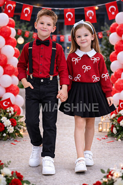 MİA SHİNE S Boy's 23 April 4-Piece Combination Suit