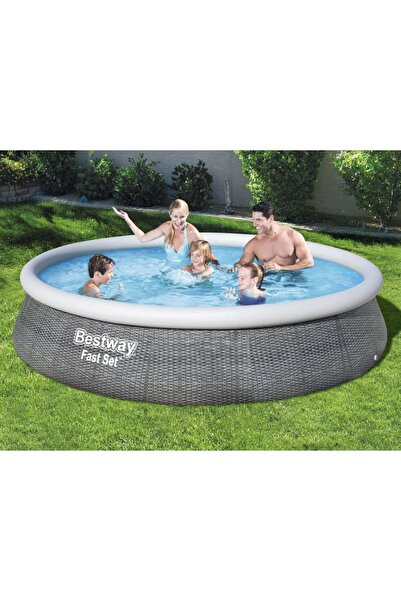 BESTWAY Set piscină gonflabilă Fast Set, cu pompă, 396 x 84 cm