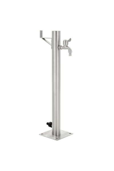 Concept Στήλη νερού κήπου, 65 cm, από ανοξείδωτο ατσάλι, στρογγυλή