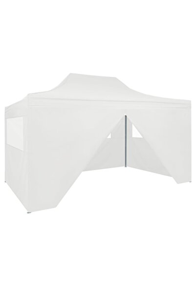 Concept Cort de petrecere pliabil cu 4 pereți, alb, 3 x 4 m, oțel