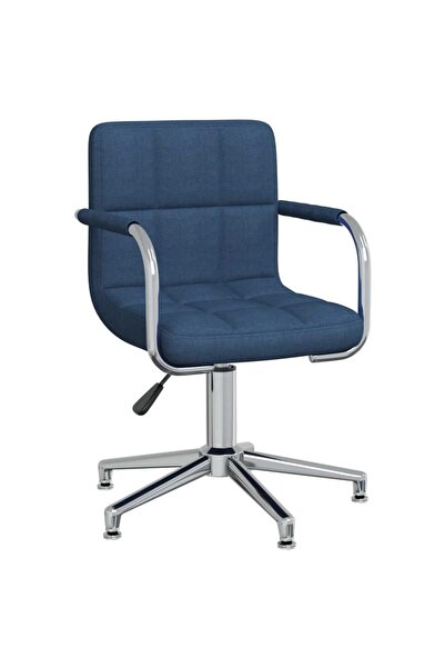 Concept Scaun de bucătărie pivotant, albastru, material textil